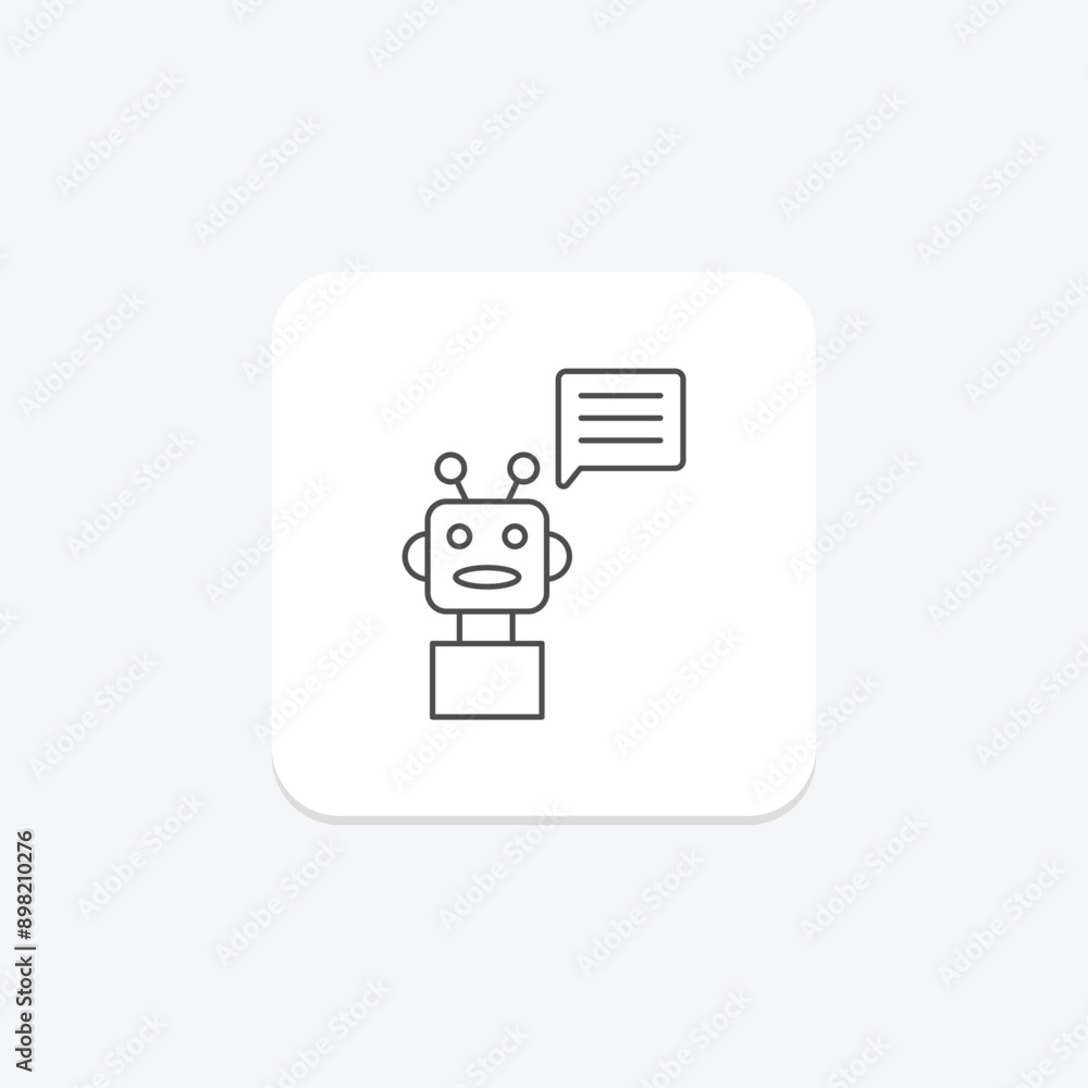 Chatbot thinline icon , vector, pixel perfect, illustrator file Chatbot thinline icon , vector, pixel perfect, illustrator file