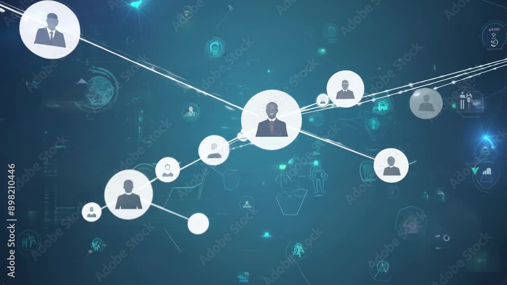 Digital User Interface With Profile Icon and Data Visualizations 素材庫影片 ...