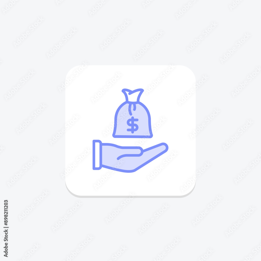 Investment duotone line icon , vector, pixel perfect, illustrator file Investment duotone line icon , vector, pixel perfect, illustrator file