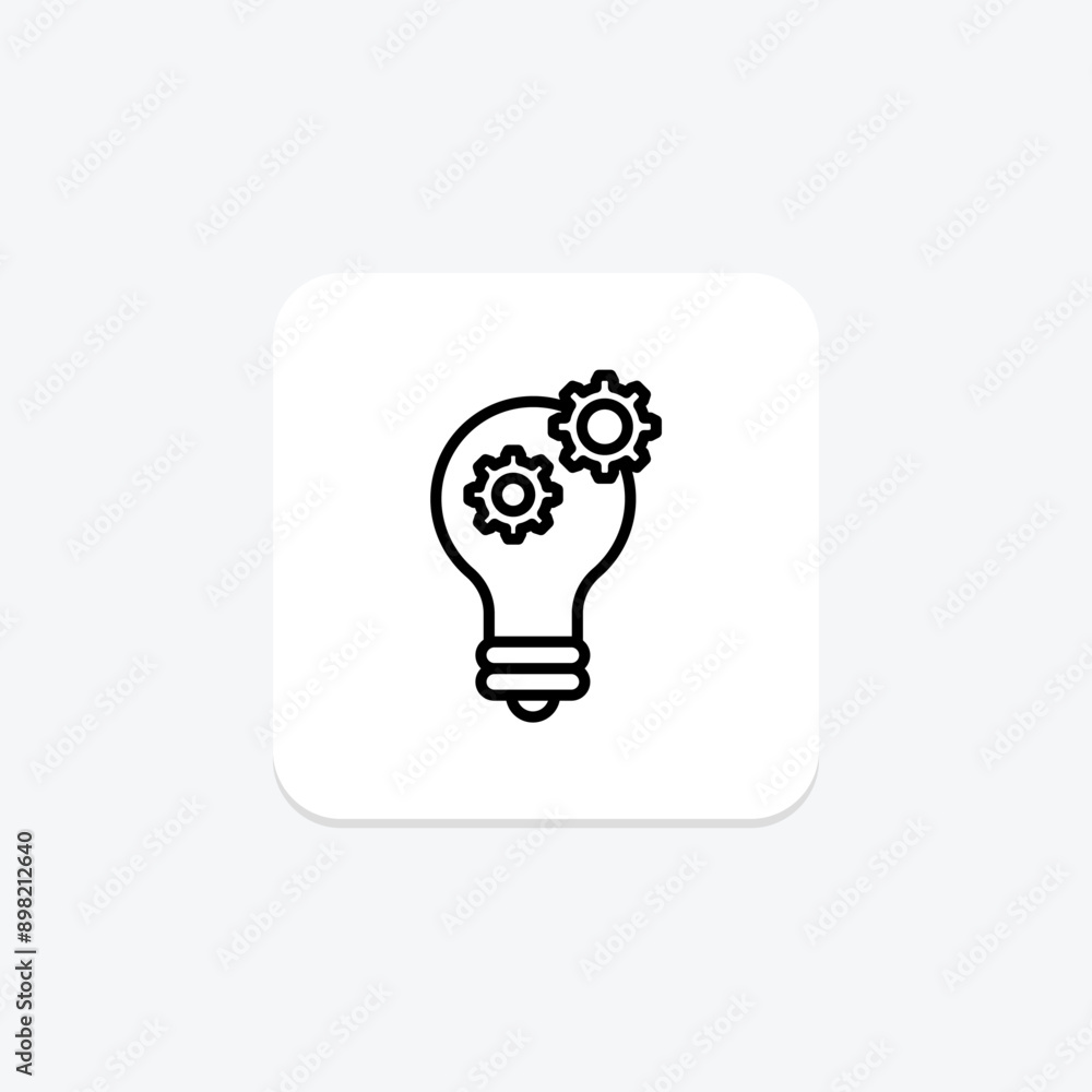 Idea Generation line icon , vector, pixel perfect, illustrator file Idea Generation line icon , vector, pixel perfect, illustrator file