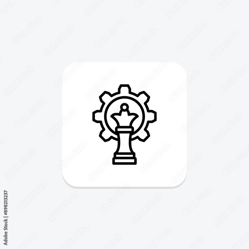 Strategy line icon , vector, pixel perfect, illustrator file Strategy line icon , vector, pixel perfect, illustrator file