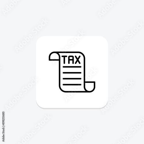 Tax line icon , vector, pixel perfect, illustrator file