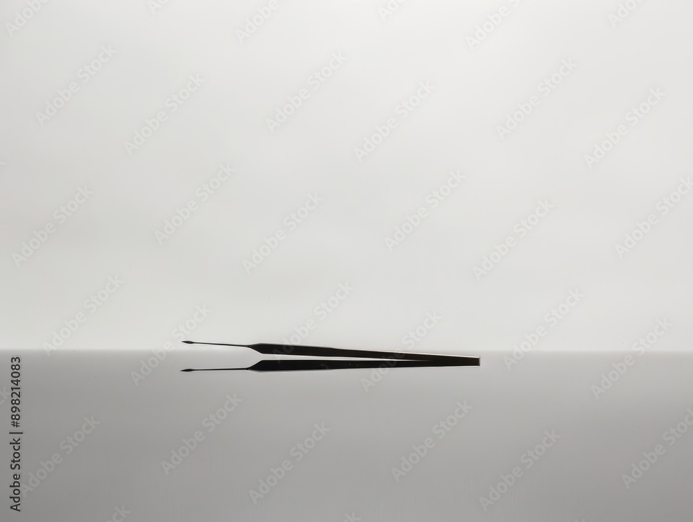 needle balanced delicately on its tip atop a reflective surface, framed to emphasize balance and precision, drawing inspiration from the zen-like aesthetic