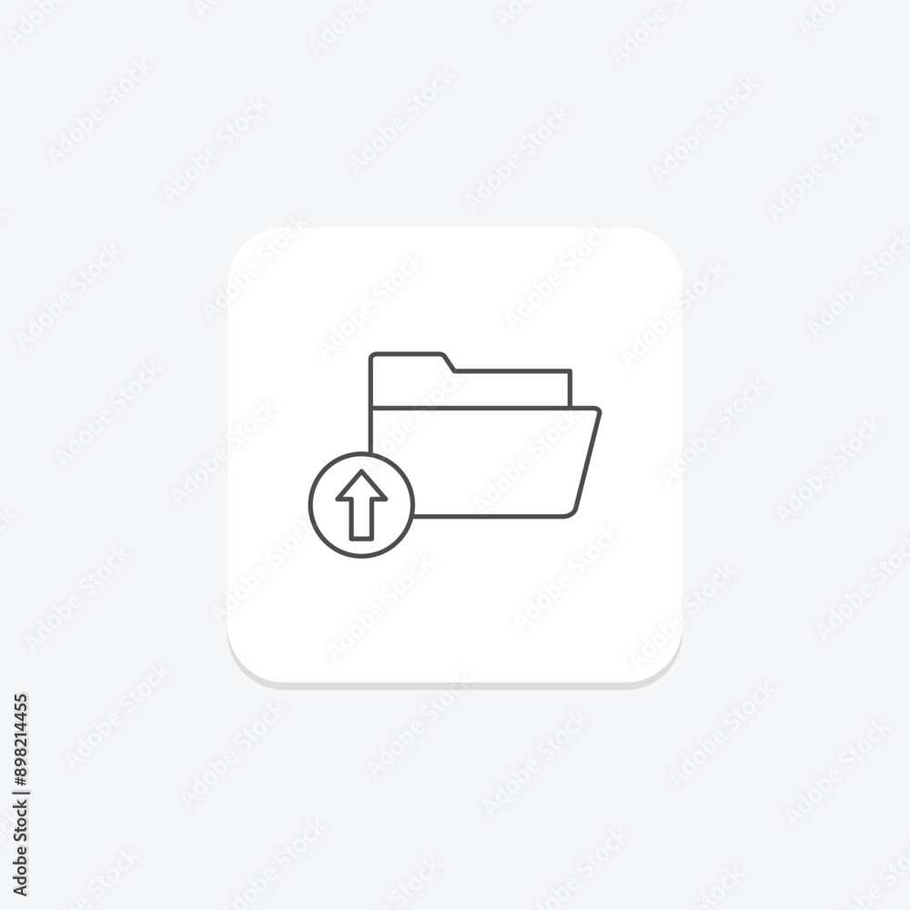 Folder Upload thinline icon , vector, pixel perfect, illustrator file Folder Upload thinline icon , vector, pixel perfect, illustrator file