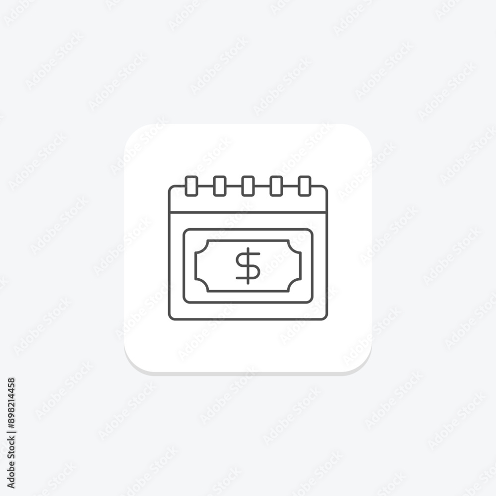 Calendar thinline icon , vector, pixel perfect, illustrator file Calendar thinline icon , vector, pixel perfect, illustrator file