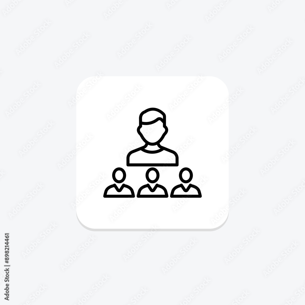 Leadership line icon , vector, pixel perfect, illustrator file Leadership line icon , vector, pixel perfect, illustrator file