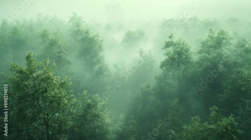 Misty Forest Landscape © NicotineLens 
