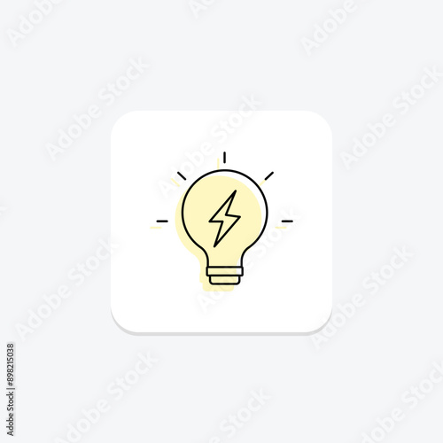 Energy color shadow thinline icon , vector, pixel perfect, illustrator file
