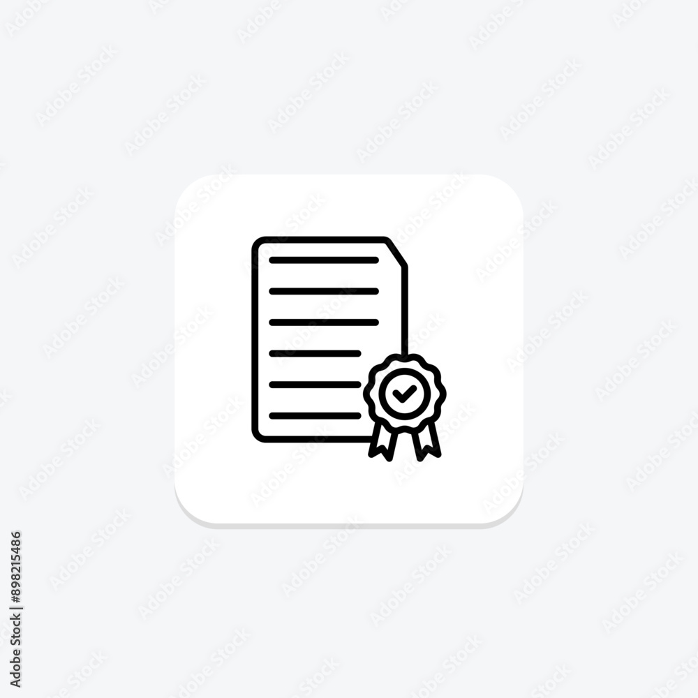 Authenticity line icon , vector, pixel perfect, illustrator file Authenticity line icon , vector, pixel perfect, illustrator file