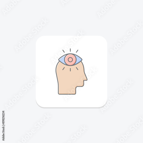 Vision lineal color icon , vector, pixel perfect, illustrator file
