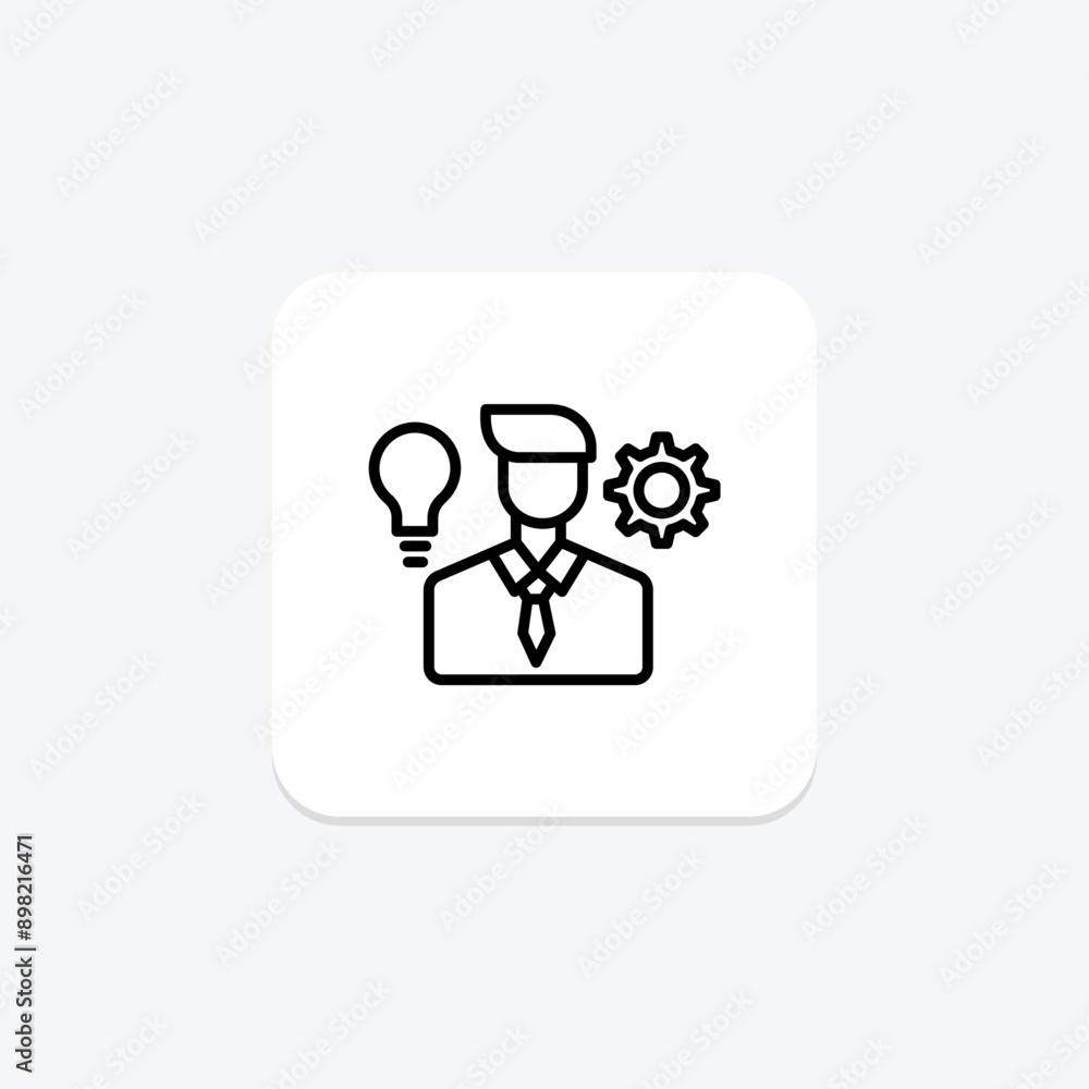 Fototapeta premium Competence line icon , vector, pixel perfect, illustrator file