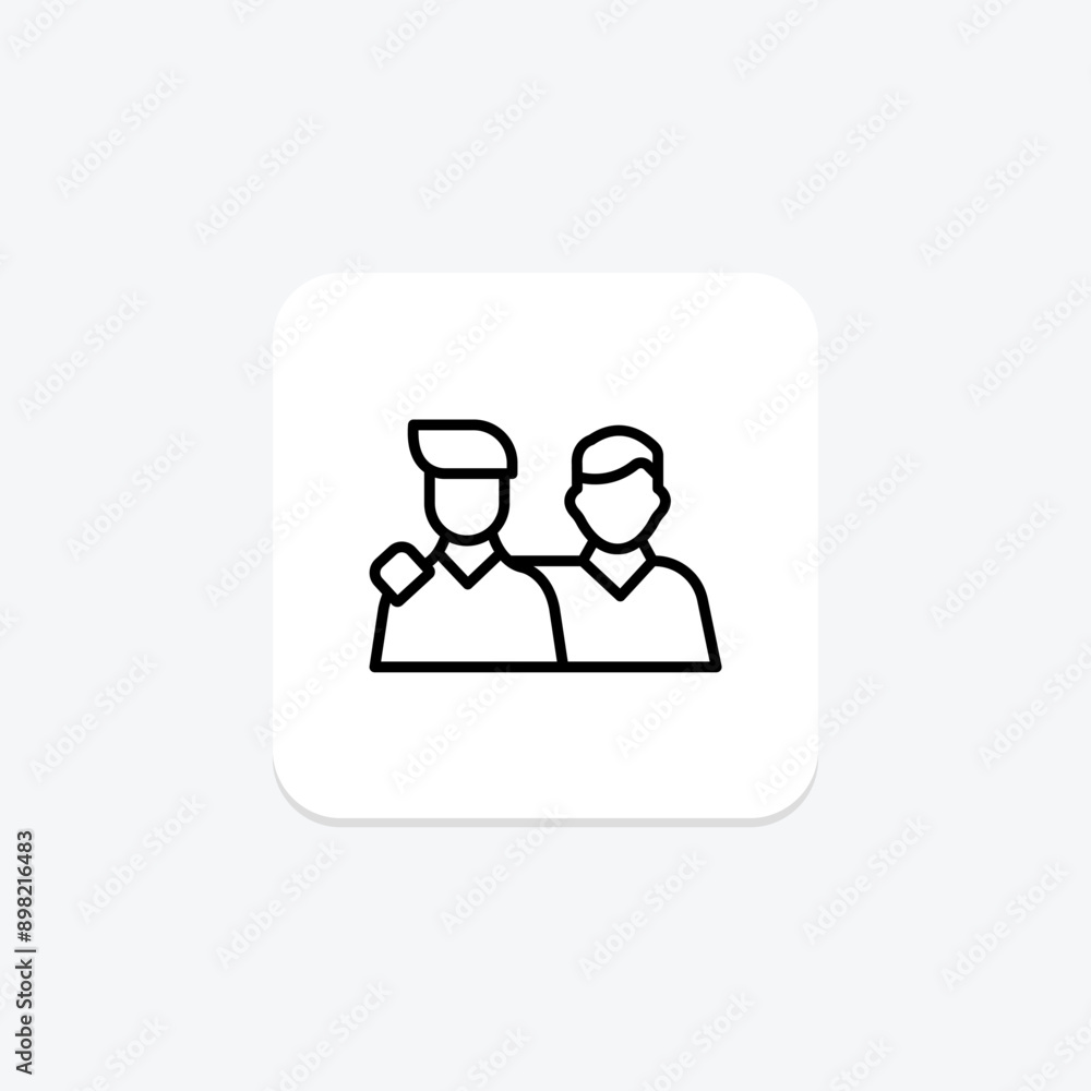 Friendship line icon , vector, pixel perfect, illustrator file