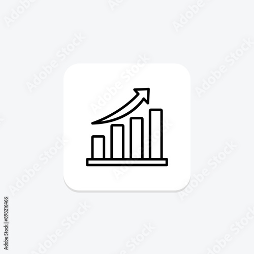 Growth line icon , vector, pixel perfect, illustrator file
