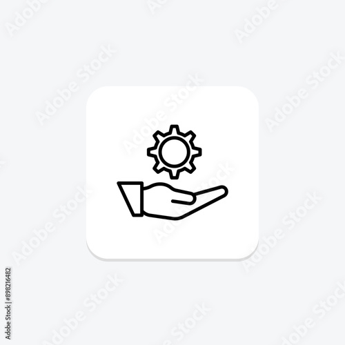 Responsibility line icon , vector, pixel perfect, illustrator file