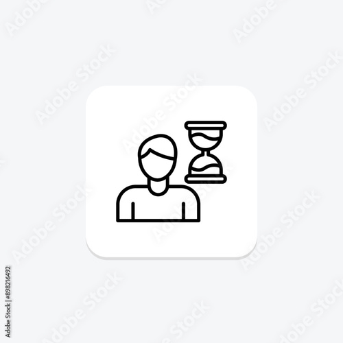 Patience line icon , vector, pixel perfect, illustrator file