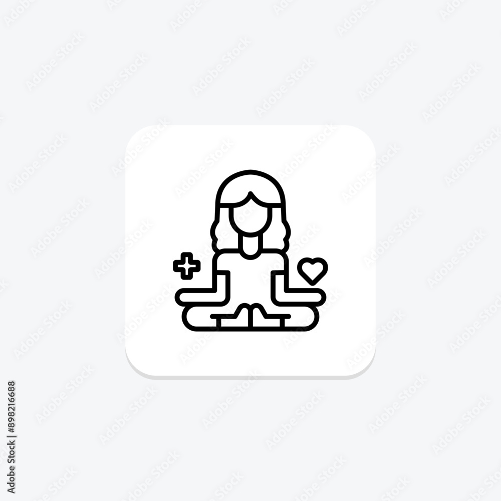 Well-being line icon , vector, pixel perfect, illustrator file Well-being line icon , vector, pixel perfect, illustrator file