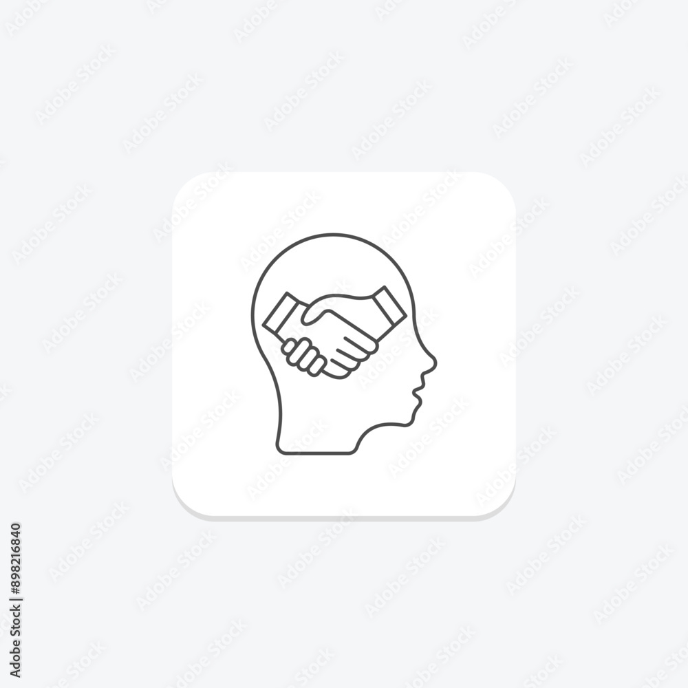 Empathy thinline icon , vector, pixel perfect, illustrator file Empathy thinline icon , vector, pixel perfect, illustrator file