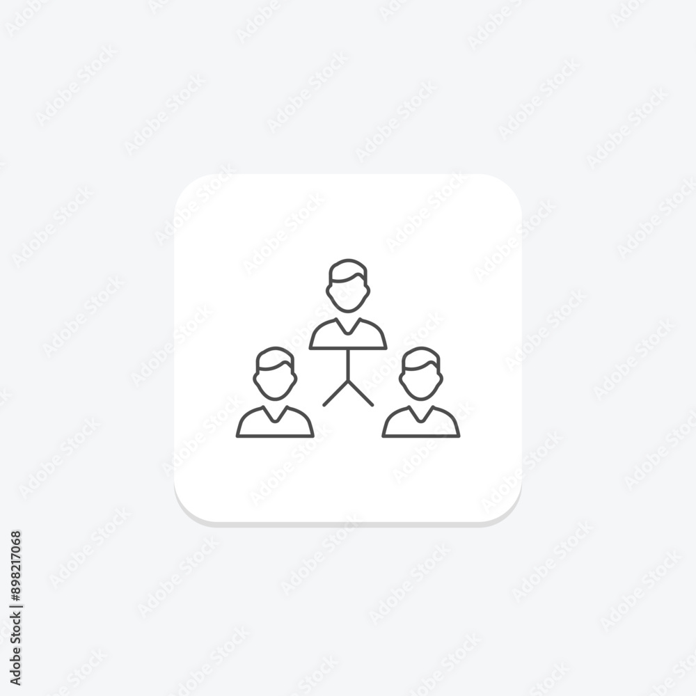Collaboration thinline icon , vector, pixel perfect, illustrator file Collaboration thinline icon , vector, pixel perfect, illustrator file