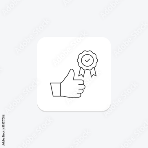 Excellence thinline icon , vector, pixel perfect, illustrator file