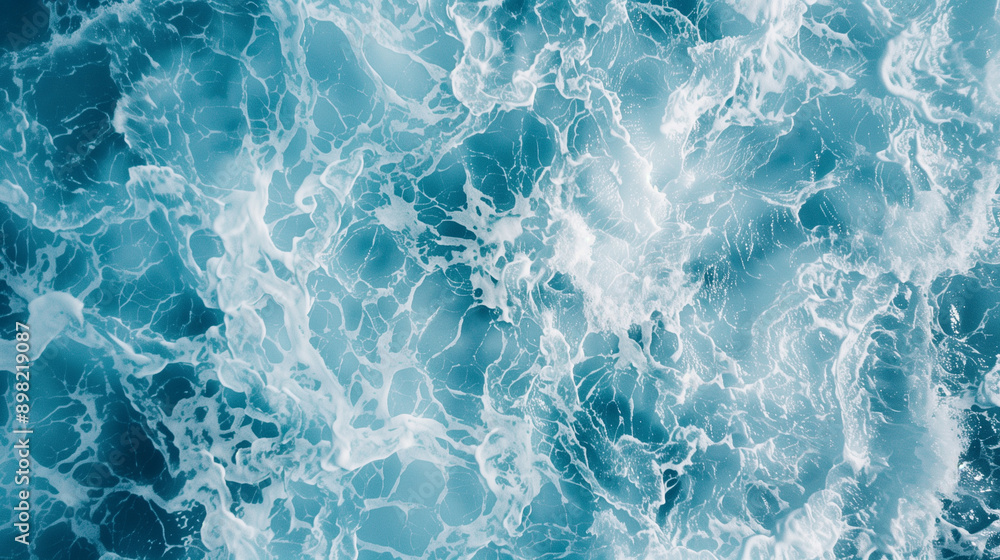 Obraz premium Top down view of ocean wave