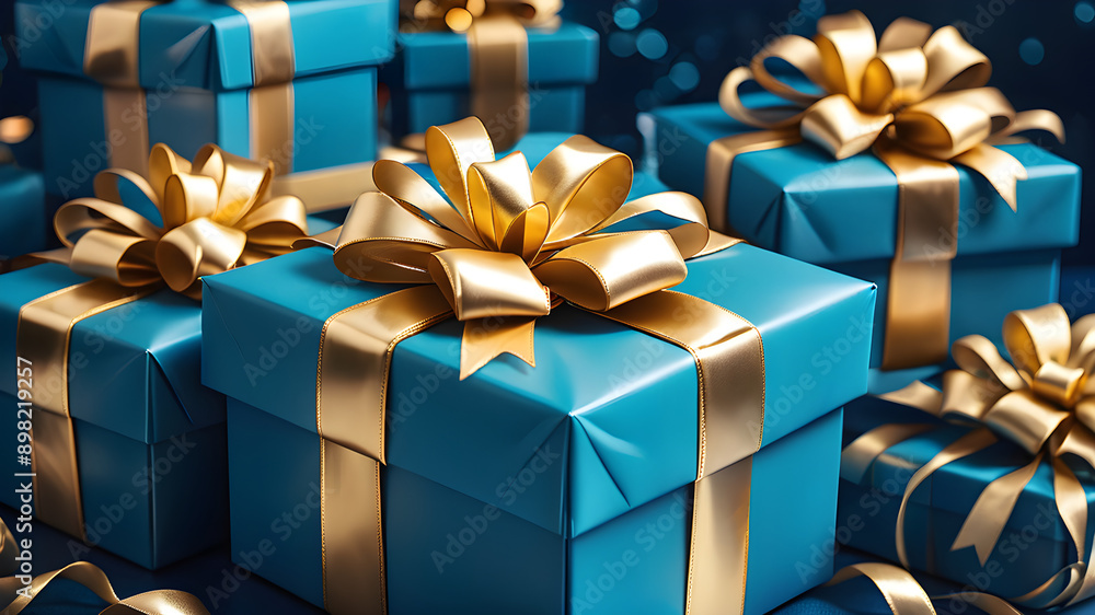gift box with golden ribbon gift box with golden ribbon
