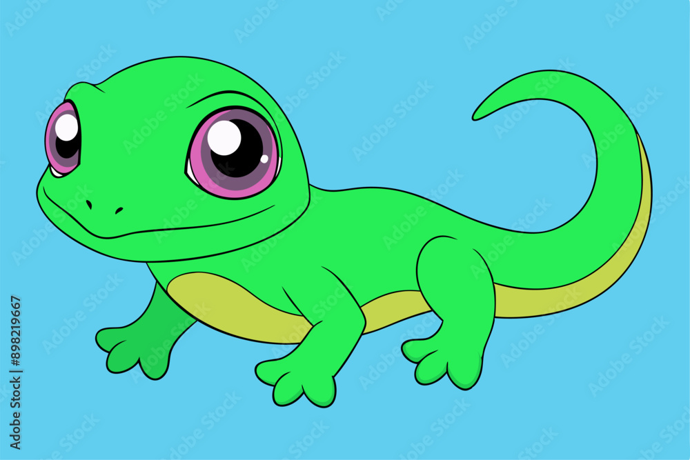 Fototapeta premium Adorable Lizard Vector Graphic For Web And Print. Premium Lizard Illustration For All Creative Projects.