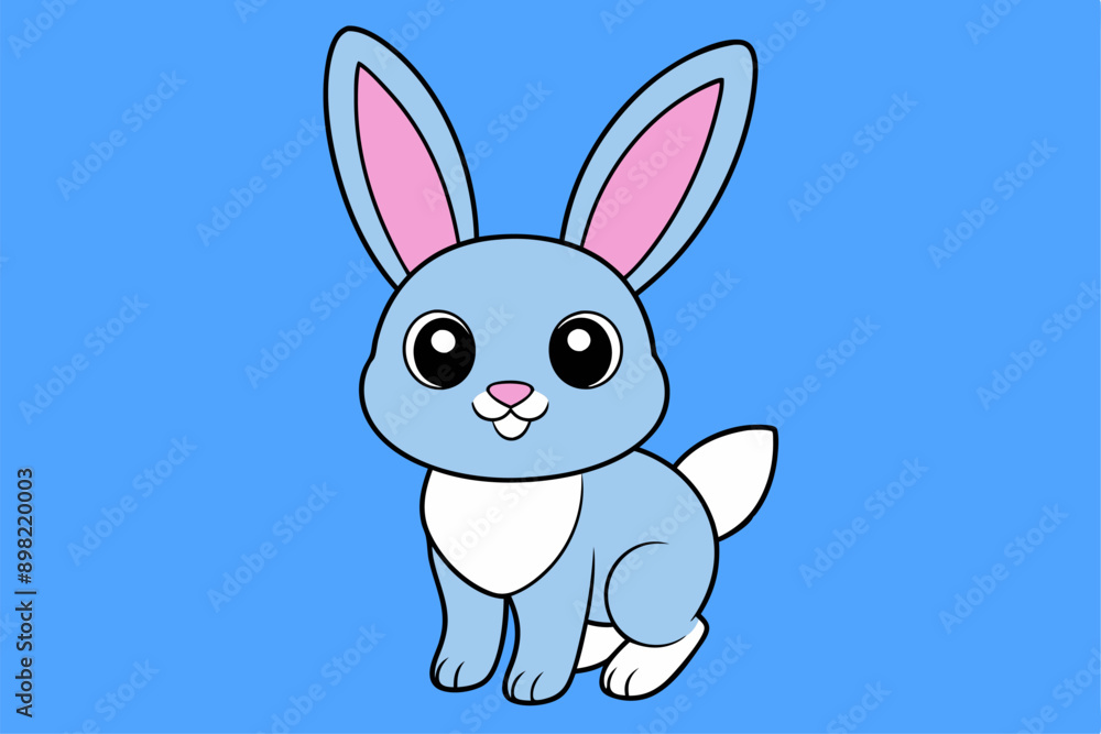 Fototapeta premium Adorable Hare Vector Graphic For Web And Print. Premium Hare Illustration Featuring Cute Design Perfect For Websites, Print Materials, Digital Content, And Creative Projects