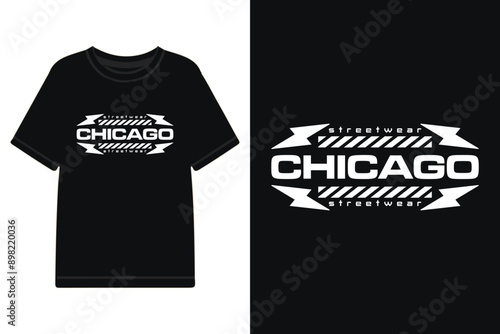 chicago streetwear design, urban streetwear design for t shirt and more