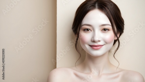 Wallpaper Mural Portrait of a Beautiful Lady Smiling with Radiant Expression and Natural Beauty Captured in a Stunning Photograph Torontodigital.ca