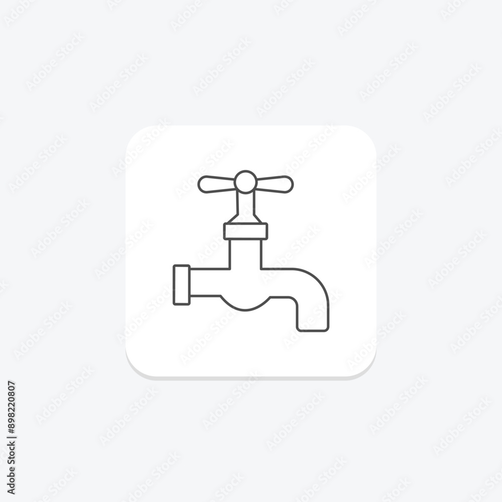 Energy Water Tap thinline icon , vector, pixel perfect, illustrator file Energy Water Tap thinline icon , vector, pixel perfect, illustrator file