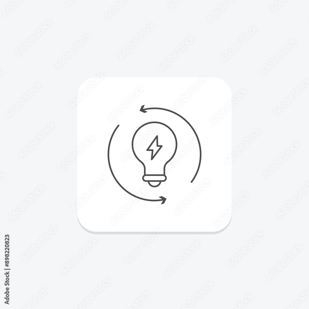Energy Renewable thinline icon , vector, pixel perfect, illustrator file Energy Renewable thinline icon , vector, pixel perfect, illustrator file