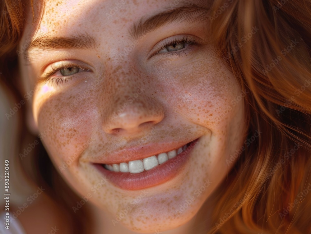 A close-up portrait of a woman with distinctive freckles on her face A close-up portrait of a woman with distinctive freckles on her face
