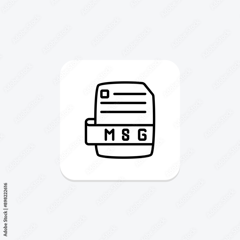 Fototapeta premium Message File line icon , vector, pixel perfect, illustrator file