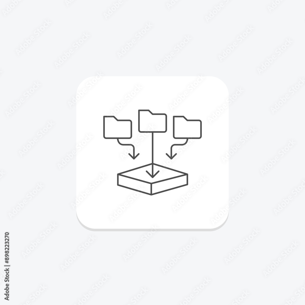 Data Collection thinline icon , vector, pixel perfect, illustrator file Data Collection thinline icon , vector, pixel perfect, illustrator file