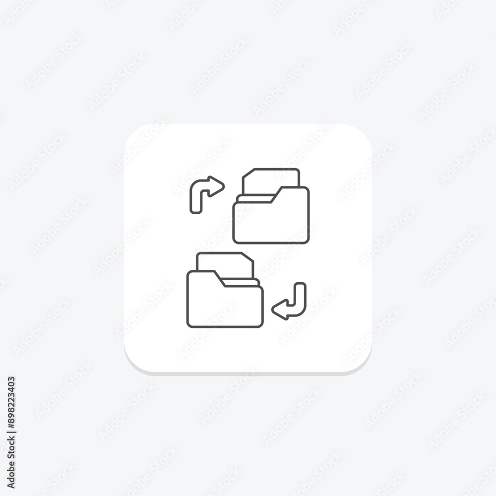 Data Copy thinline icon , vector, pixel perfect, illustrator file Data Copy thinline icon , vector, pixel perfect, illustrator file