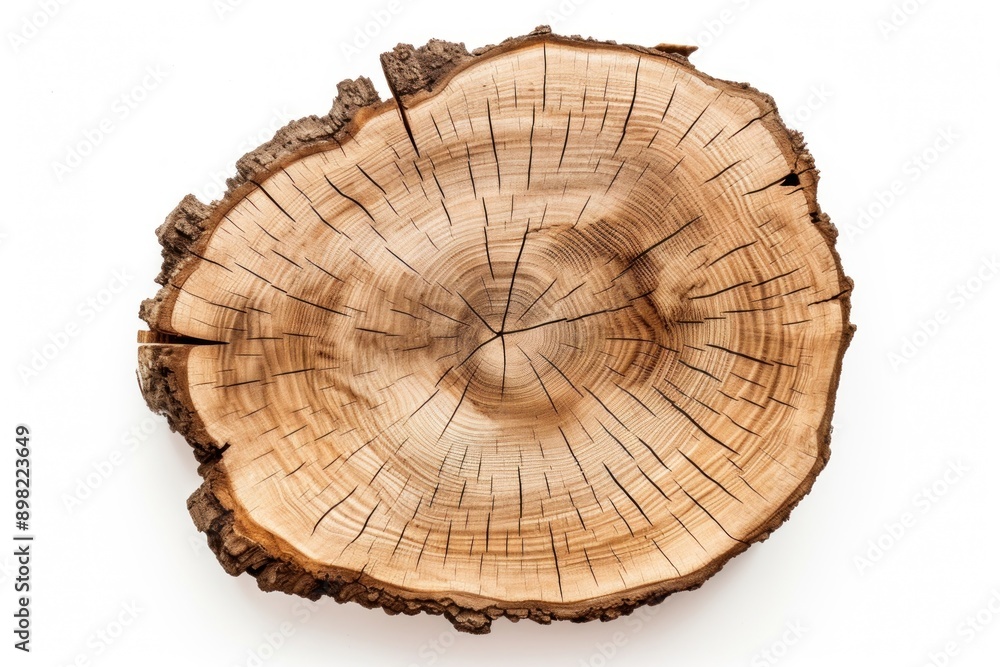 Obraz premium Cutted oak log plant wood tree.