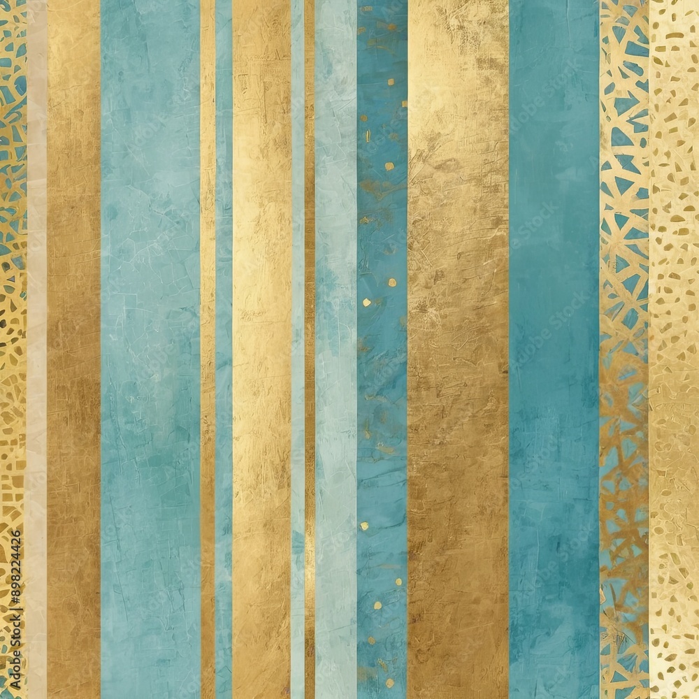 Grunge background. Old paper texture with gold and blue stripes. Grunge background. Old paper texture with gold and blue stripes.