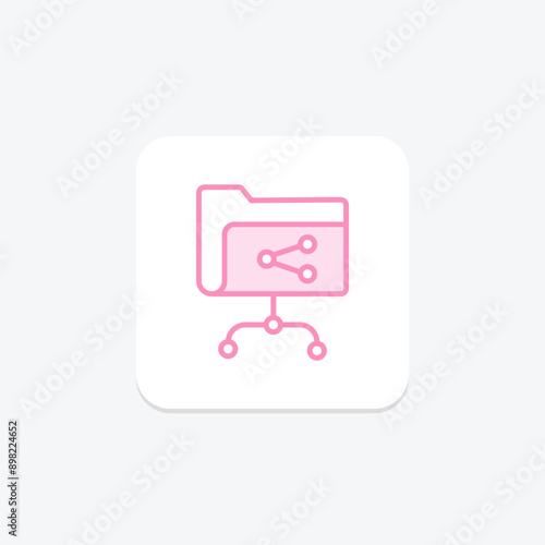 Free Download  Shared Folder duotone line icon , vector, pixel perfect, illustrator file - GFXLoad