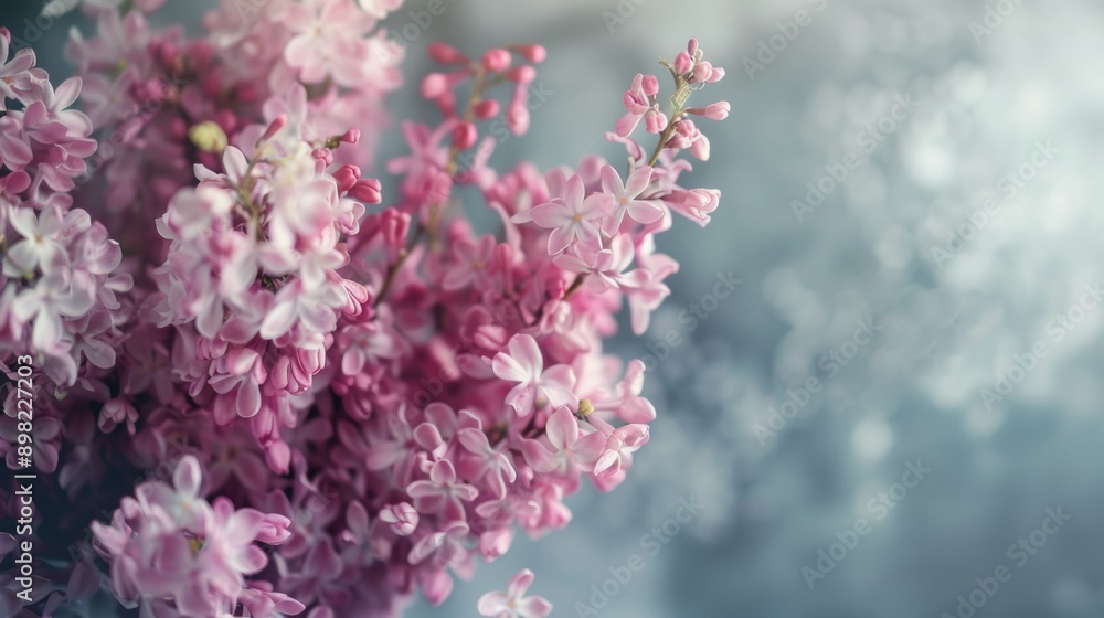 Pink lilac flowers with a soft focus background Pink lilac flowers with a soft focus background