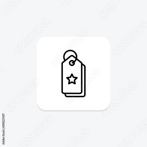 Label  Star line icon , vector, pixel perfect, illustrator file