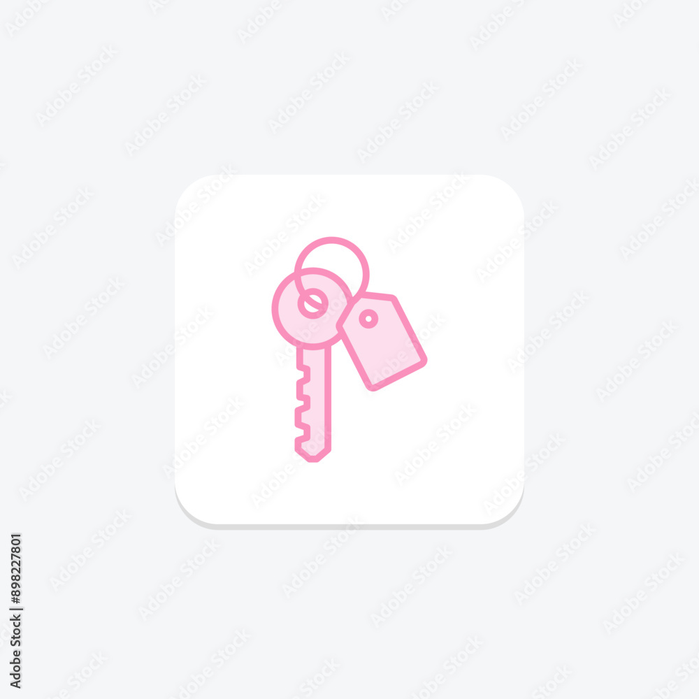 Key Label duotone line icon , vector, pixel perfect, illustrator file Key Label duotone line icon , vector, pixel perfect, illustrator file