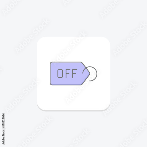 Price tag lineal color icon , vector, pixel perfect, illustrator file