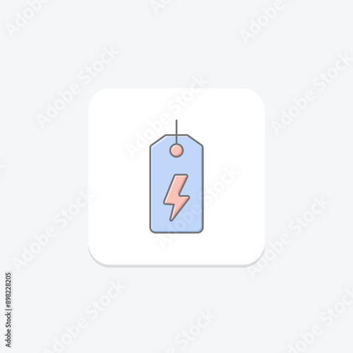 Flash Sale lineal color icon , vector, pixel perfect, illustrator file