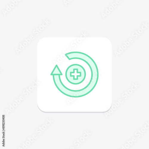 Medical Recovery duotone line icon , vector, pixel perfect, illustrator file