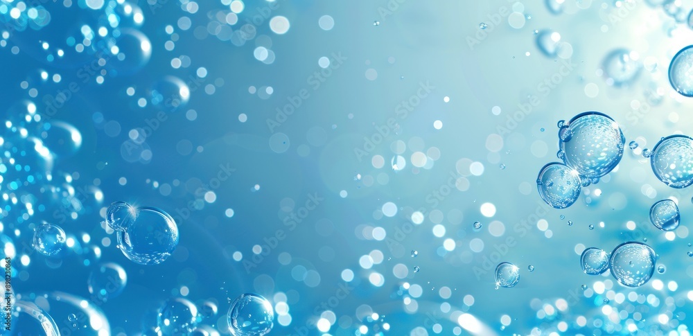 Abstract background with floating bubbles and fluid blue gradient, creating a vibrant and dreamy underwater scene. Generative ai Abstract background with floating bubbles and fluid blue gradient, creating a vibrant and dreamy underwater scene. Generative ai