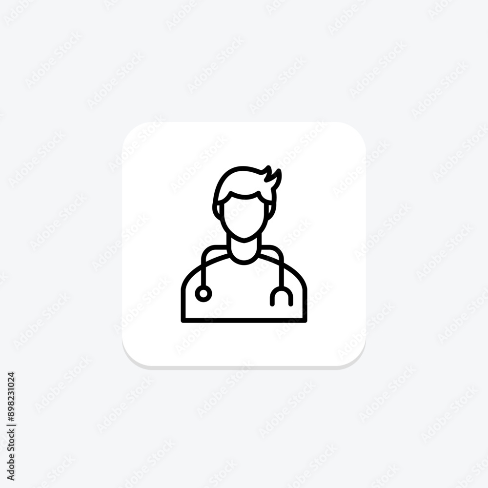 Medical Specialist line icon , vector, pixel perfect, illustrator file Medical Specialist line icon , vector, pixel perfect, illustrator file