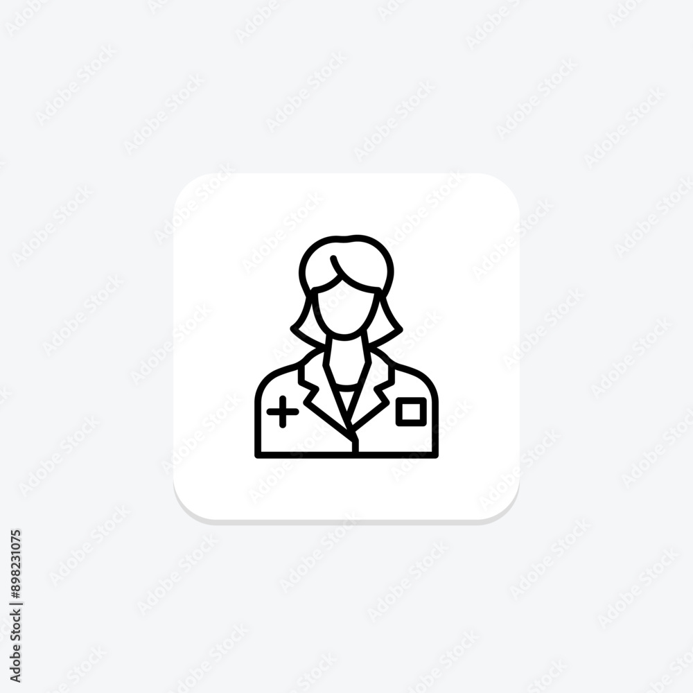 Medical Expert line icon , vector, pixel perfect, illustrator file Medical Expert line icon , vector, pixel perfect, illustrator file