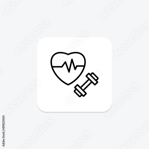 Medical Fitness line icon , vector, pixel perfect, illustrator file