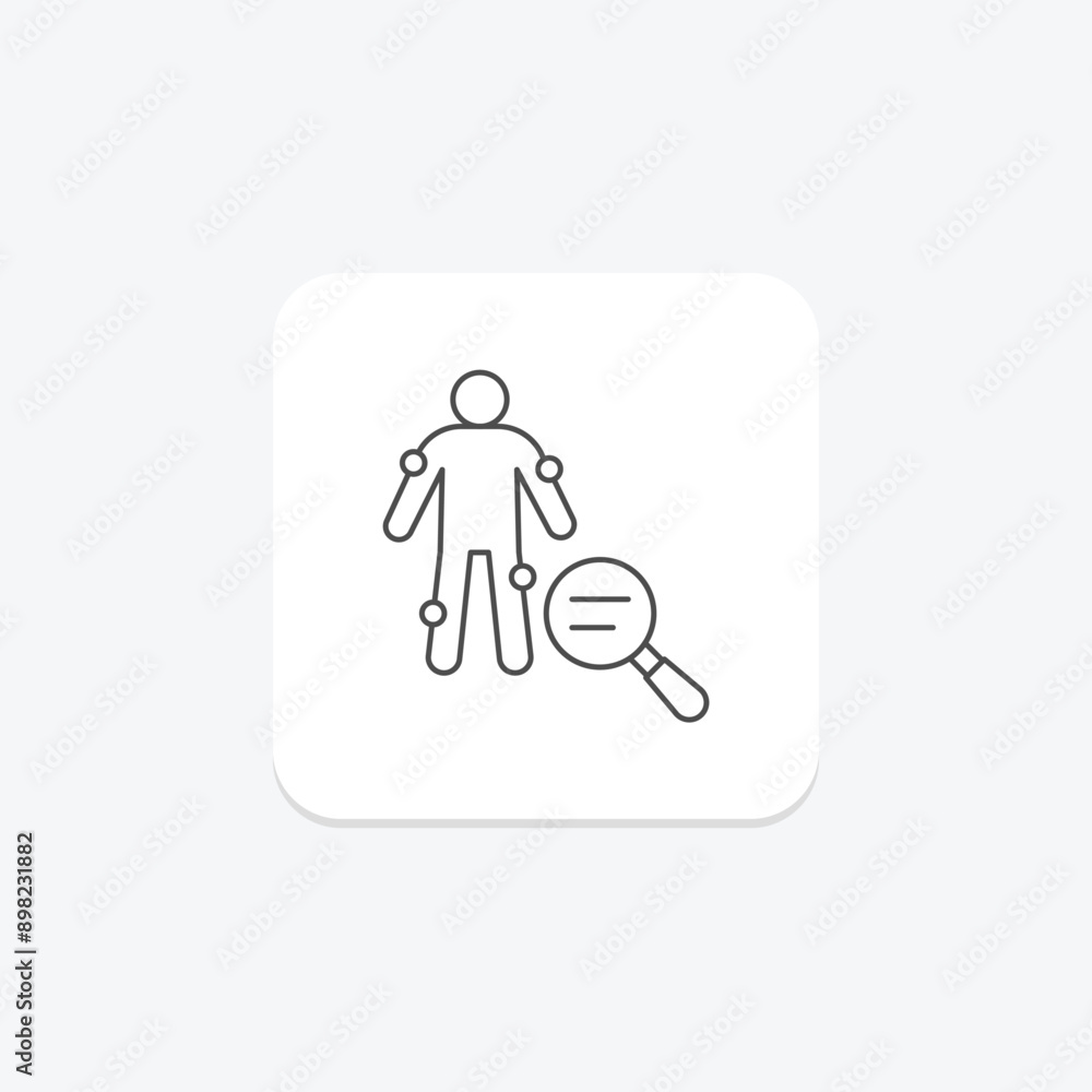 Obraz premium Medical Symptoms thinline icon , vector, pixel perfect, illustrator file