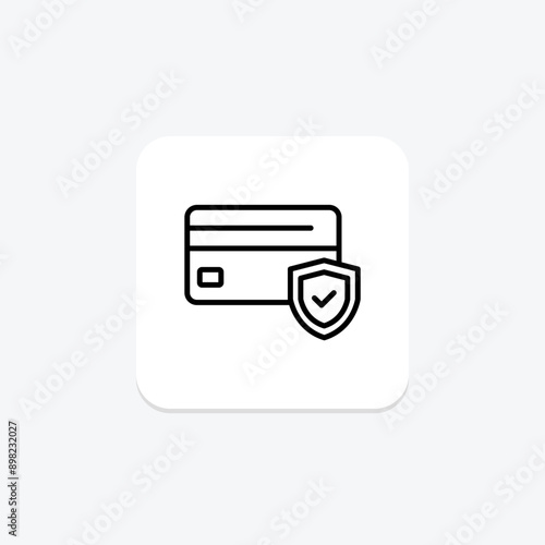 Payment Security line icon , vector, pixel perfect, illustrator file